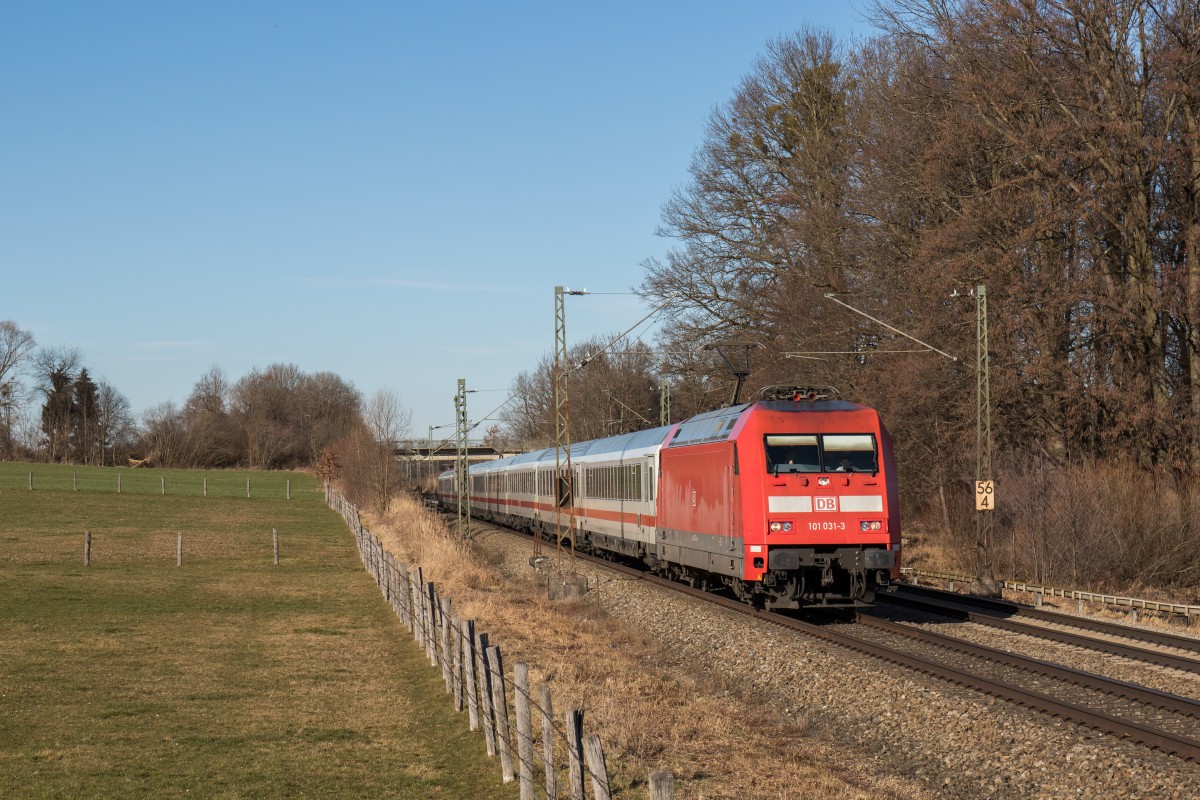 101 031-3 aus M�nchen kommend am 12. Februar 2016 bei Vogl.