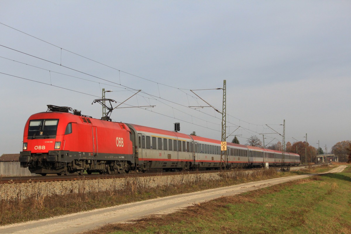 1116 030-6 am 18. November 2012 bei �bersee am Chiemsee.