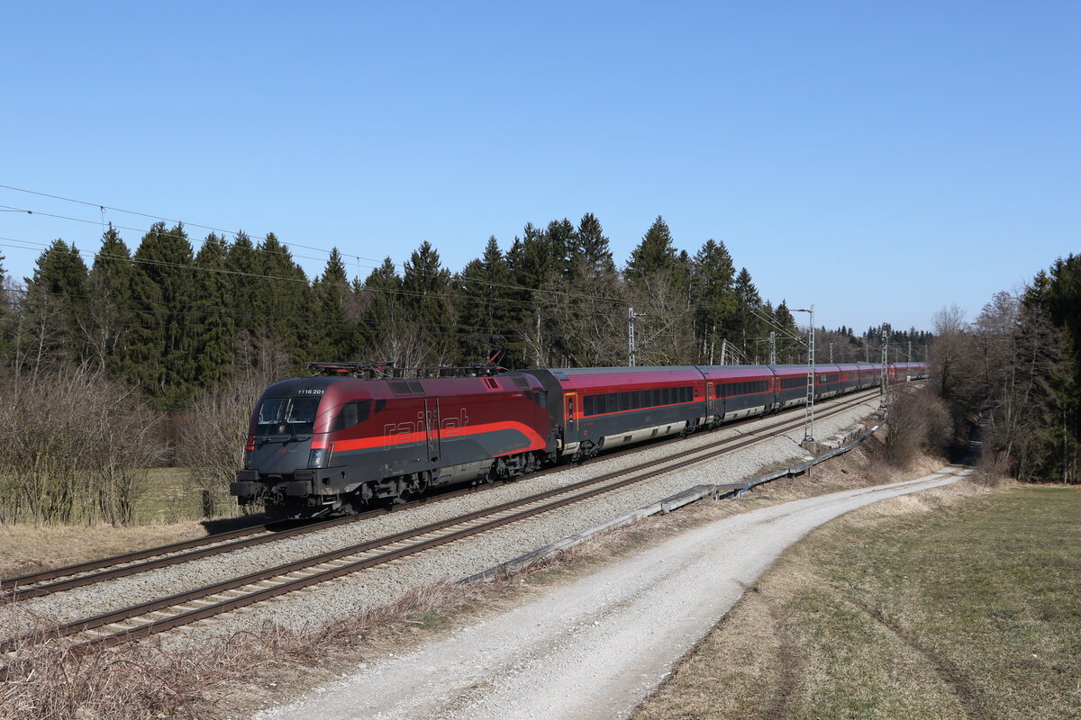 1116 201 am 3. M�rz bei Grabenst�tt im Chiemgau.