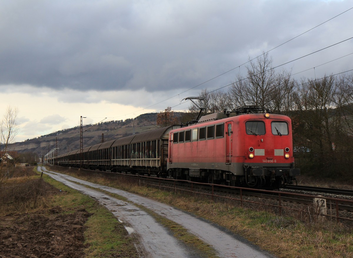 140 856-6 am 21. Februar 2014 bei T�ngersheim im Maintal.