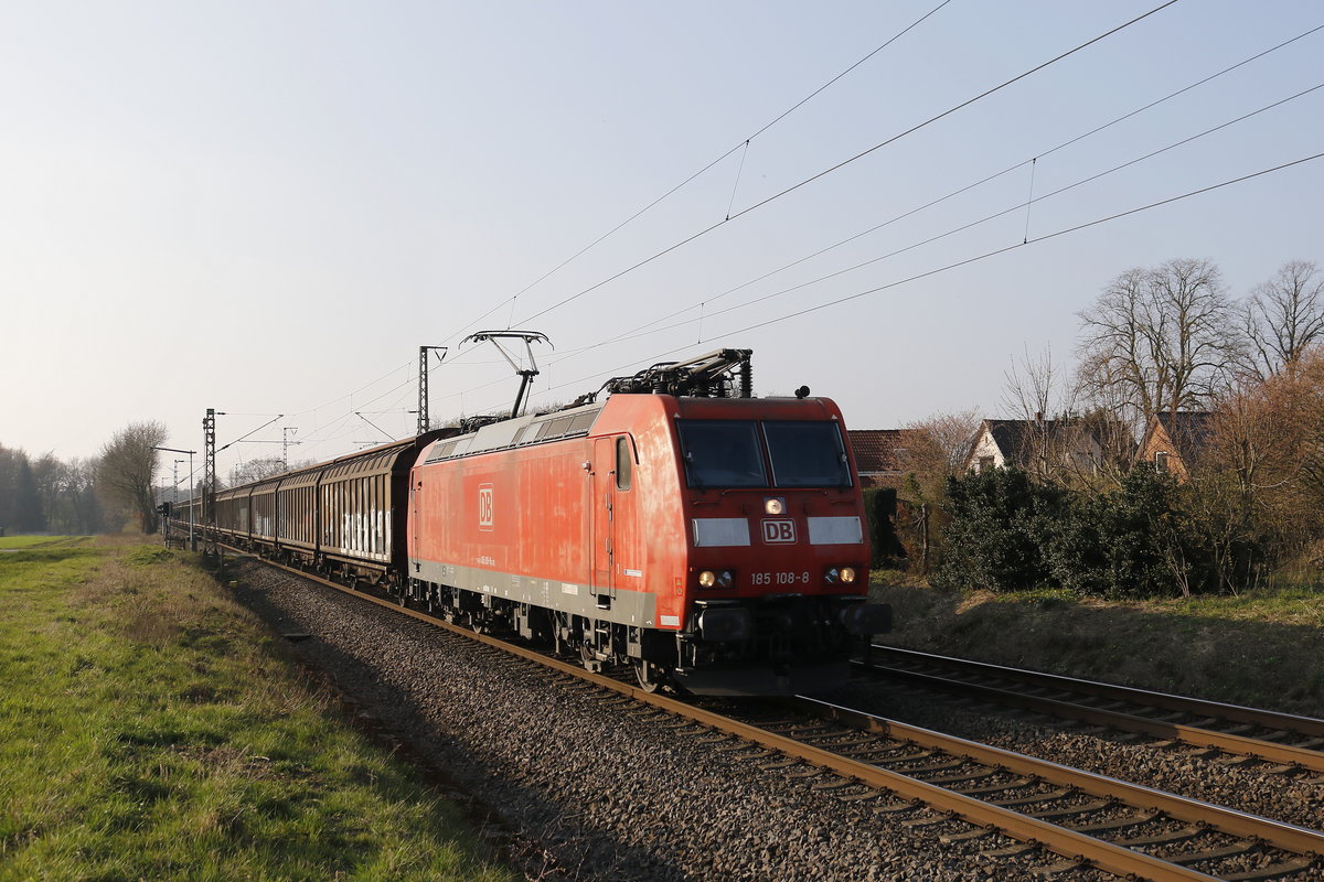185 108 war am 29. M�rz 2019 bei Loxstedt in Richtung Bremen unterwegs.