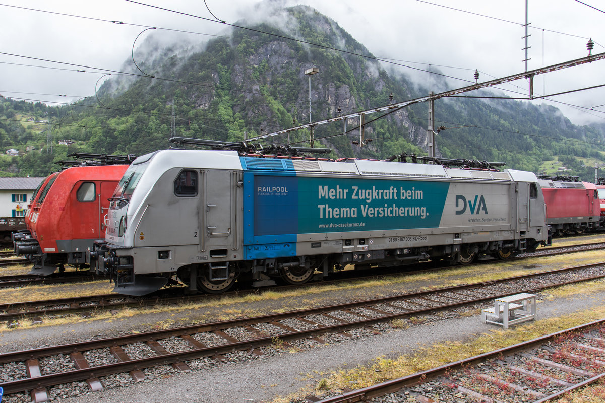 187 008-8 ebenfalls am 23. Mai 2016 in Erstfeld.