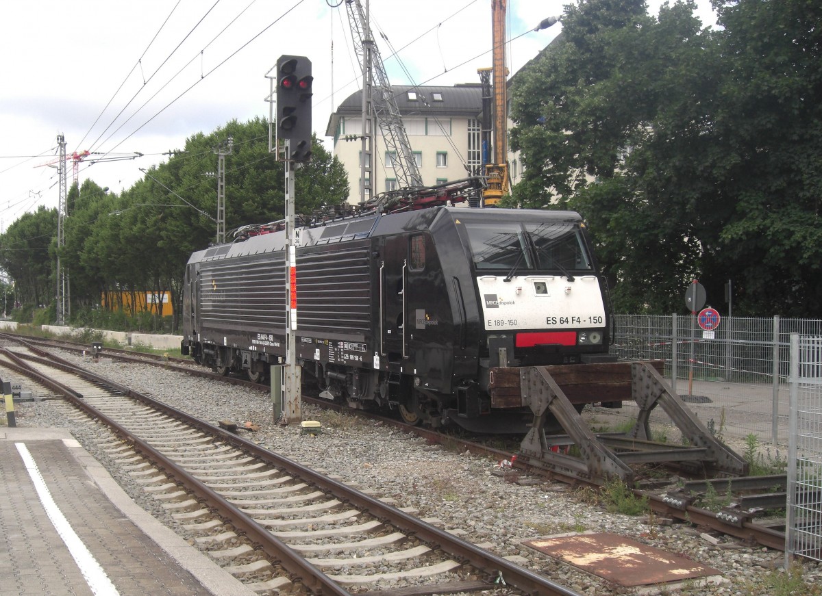 189 150 am 31. Mai 2009 im Aussenbereich des M�nchner Hauptbahnhofs.