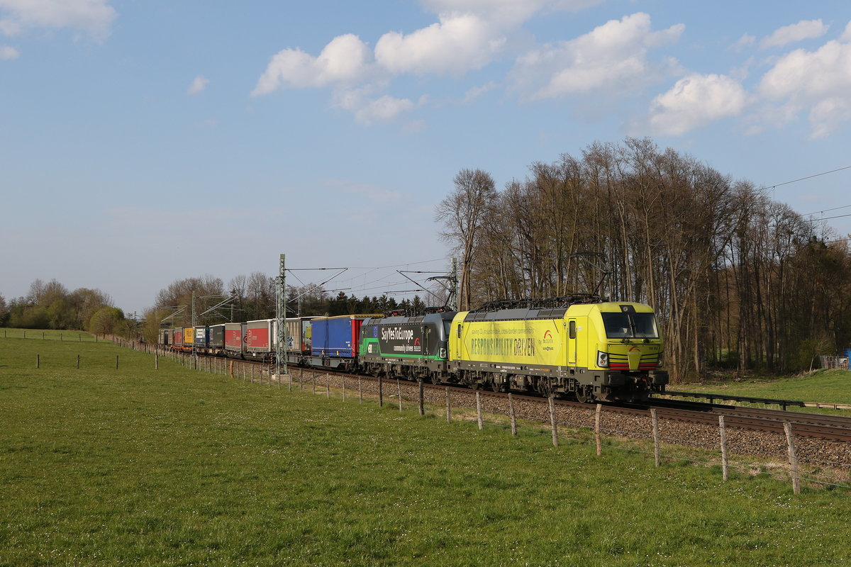 193 552 & 193 278 waren am 21. April 2021 bei Vogl in Richtung Kufstein unterwegs.