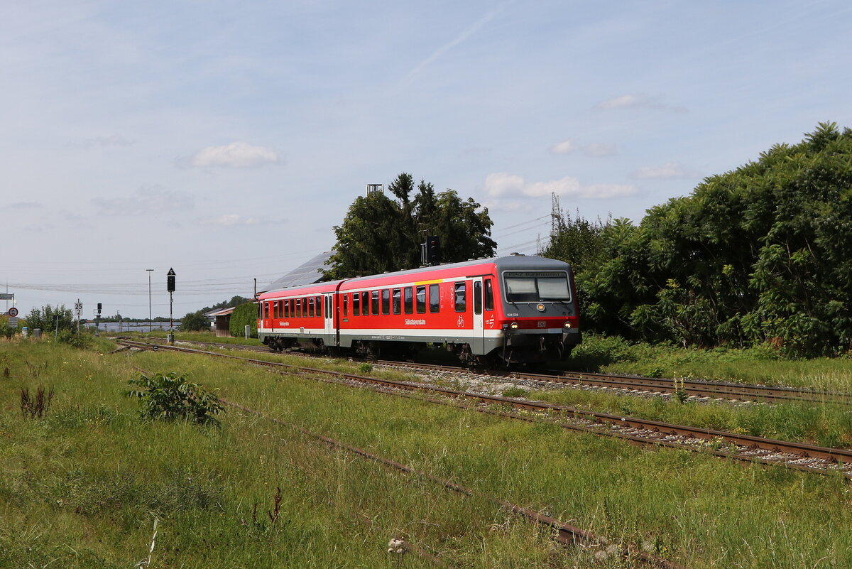 628 639 aus M�hldorf kommend am 25. August 2025 bei Pirach.