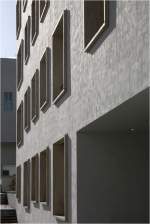 
. Wohnhäuser von Baumschlager Eberle auf dem Stuttgart Killesberg -

Detailansicht der Putzfassade, die gut zu den sonstigen Fassaden des Wohngebietes passen.

Mai 2014 (M)