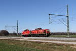 294 772 und 363 706 waren am 15.M�rz 2020 bei �bersee am Chiemsee in Richtung Freilassing unterwegs.