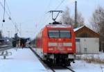 101 056-0 f�hrt au�erplanm��ig von Gleis 3 des Priener Bahnhofes.